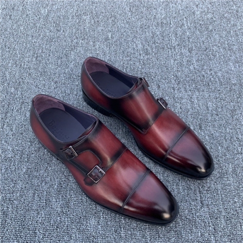 ベルルッティメンズ用レザーオックスフォードシューズ,(240-275),S0144,レッド