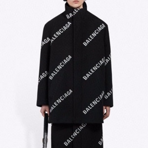 バレンシアガバレンシアガユニセックスカシミヤコートl0866ブラック