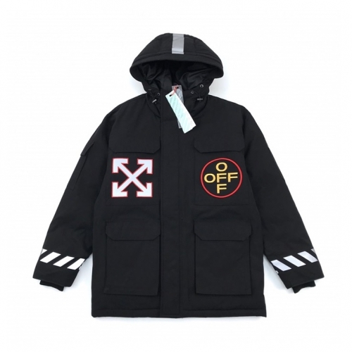オフホワイトオフホワイトメンズカジュアルダックダウンジャケットf0606ブラック