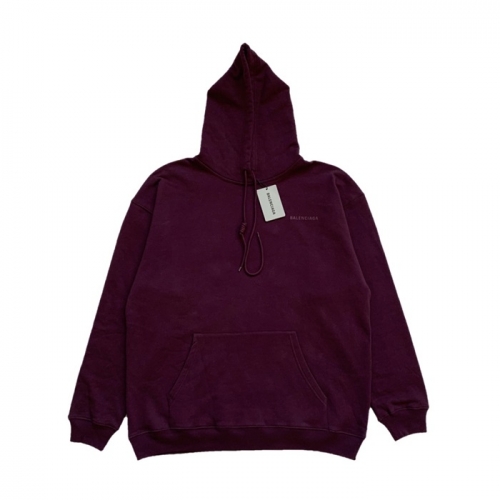 バレンシアガバレンシアガユニセックスコットンフーディl0873バーガンディ