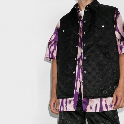 グッチグッチメンズパッチモダンベストc03204ブラック