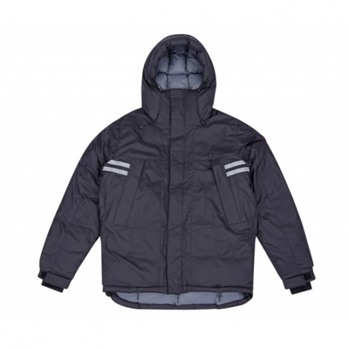 カナダグースカナダグースメンズパッチカジュアルダウンパディングパーカーn0322.ブラック