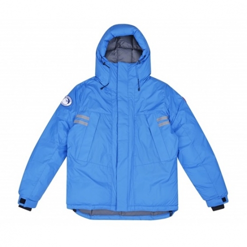 カナダグースカナダグースメンズパッチカジュアルダウンパディングパーカーn0323.ブルー