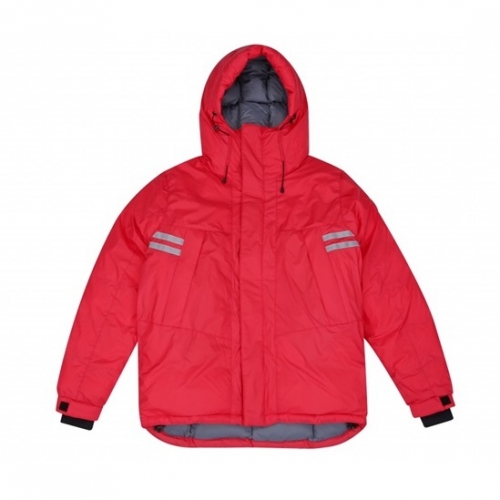カナダグースカナダグースメンズパッチカジュアルダウンパディングパーカーn0324.レッド