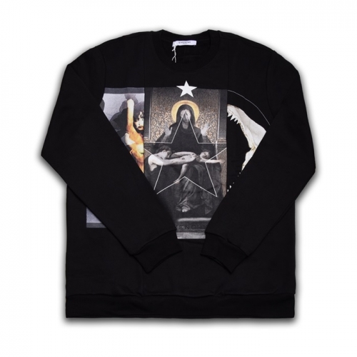 ジバンシィ--ジバンシィメンズカジュアルコットンスウェットシャツv0496ブラック