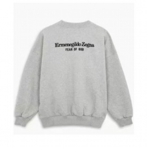 エルメネジルドゼニアメンズカジュアルコットン長袖Tシャツg0223.グレー