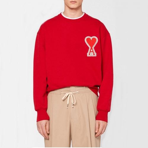 --アミメンズコットンスウェットシャツ0057レッド