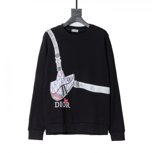 ディオールディオールメンズカジュアルコットン長袖Tシャツo0983ブラック