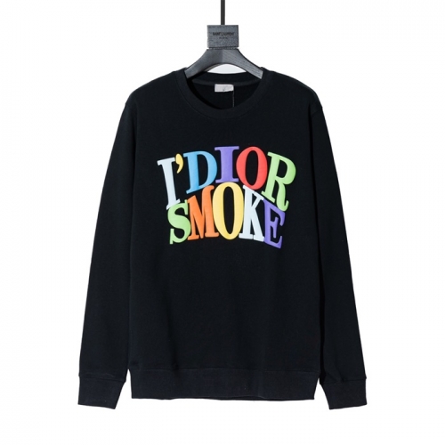 ディオールディオールメンズカジュアルコットン長袖Tシャツo0985ブラック