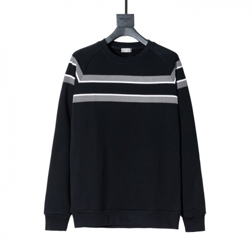 ディオールディオールメンズカジュアルコットン長袖Tシャツo0987ブラック