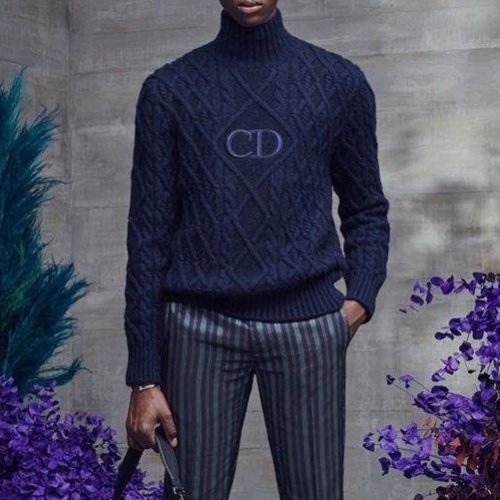 -ディオールメンズレトロクルーネックセーターo0993.ネイビー