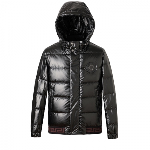 ヴェルサーチェヴェルサーチェメンズダックダウンパディングr0744.(m5).ブラック