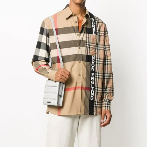 バーバリーバーバリーメンズヴィンテージベーシックシャツr03396.キャメル