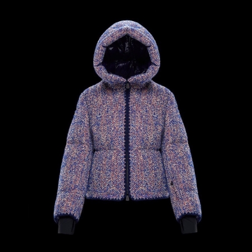 モンクレールモンクレールレディースパッチモダンダックダウンパディングc02009パープル