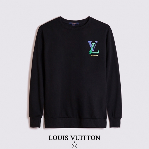 ルイヴィトンルイヴィトンメンズカジュアルコットンスウェットシャツu02443.ブラック