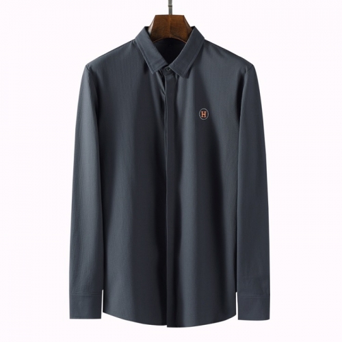 エルメスエルメスメンズクラシックコットンシャツr0552ブラック