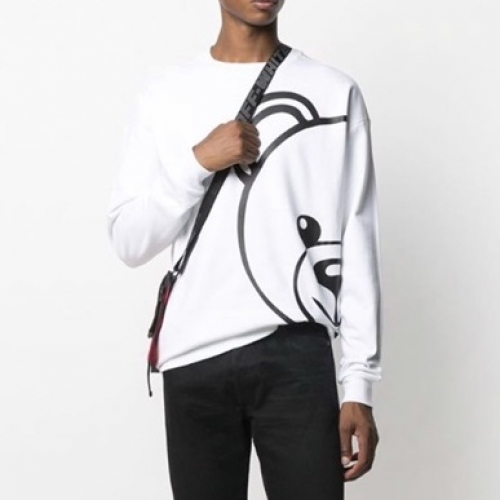 モスキーノ-モスキーノメンズクルーネックコットンスウェットシャツs0124ホワイト