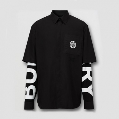 バーバリーバーバリーメンズヴィンテージベーシックシャツr03405ブラック