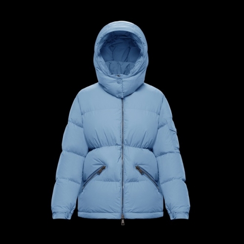 モンクレールモンクレールレディースパッチモダンダックダウンパディングc0ブルー
