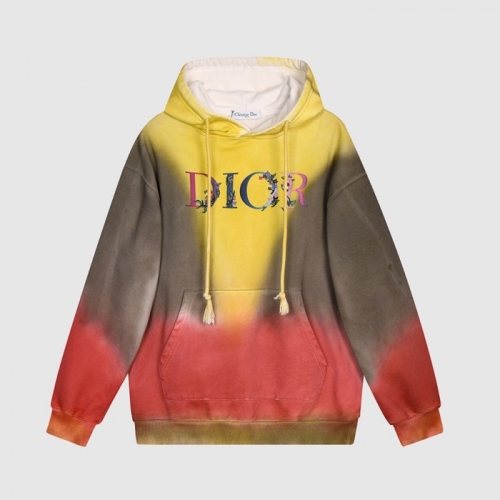 ディオールユニセックスカジュアルコットンフーディo01024イエロー