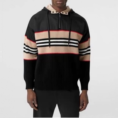 バーバリーユニセックスカジュアルフーディr03435ブラック