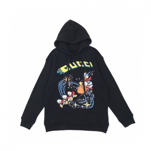 グッチグッチユニセックスカジュアルオーバーサイズコットンフーディc03263.ブラック