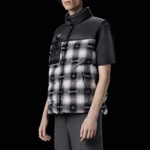 モンクレールモンクレールメンズパッチモダンダックダウンパディングベストc0238.ブラック