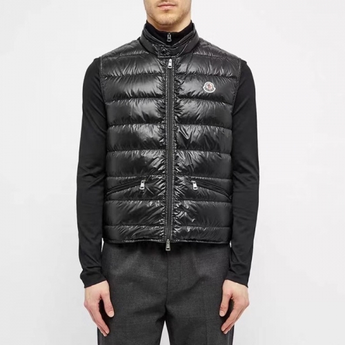モンクレールモンクレールメンズパッチモダンダックダウンパディングベストc0239.ブラック