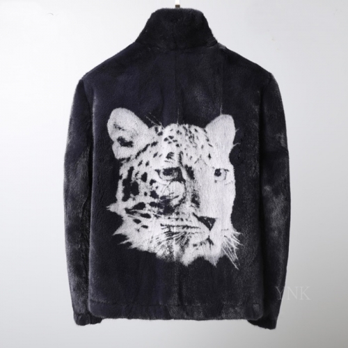 グッチグッチメンズクラシックカジュアルレザージャケットc03267ブラック