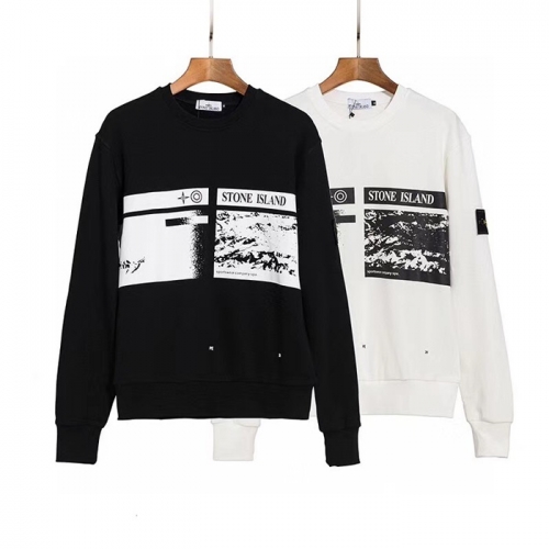 ストーンアイランド--ストーンアイランドメンズコットンスウェットシャツo0299.2(ブラック/ホワイト)