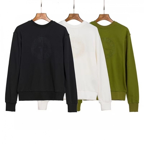 ストーンアイランド--ストーンアイランドメンズコットンスウェットシャツo0300ブラック/ホワイト/カーキ)