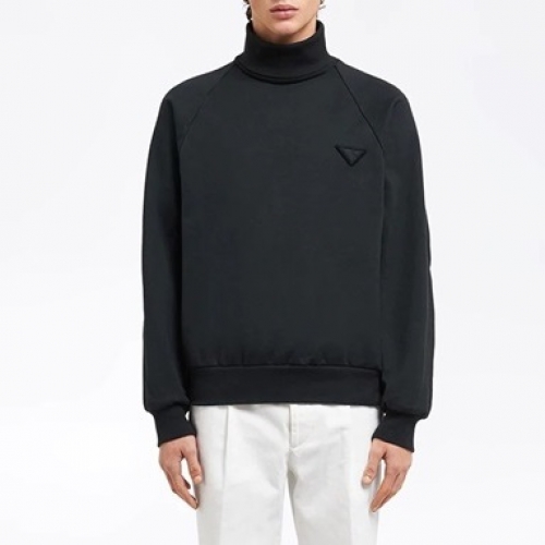 プラダ-プラダメンズクルーネック長袖Tシャツa01216.ブラック