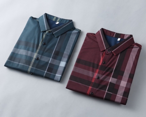 バーバリーバーバリーメンズヴィンテージベーシックシャツr034942(バーガンディ/ブルー)