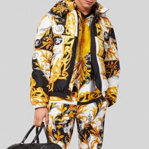 ヴェルサーチェヴェルサーチェメンズダウンパディングr0765.イエロー