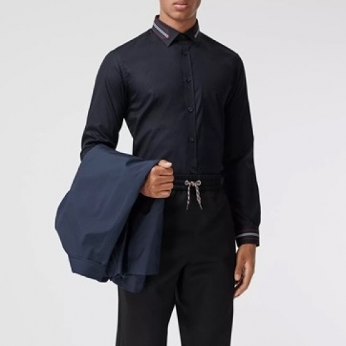 バーバリーバーバリーメンズヴィンテージベーシックシャツr03503.ブラック