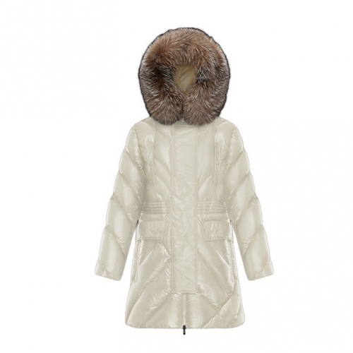 モンクレールモンクレールレディースパッチモダンダックダウンパディングc02055アイボリー