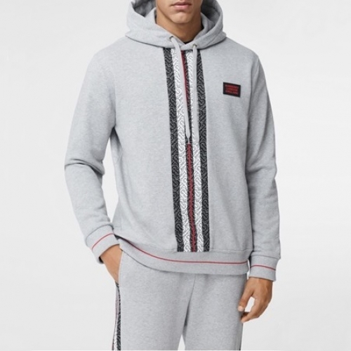 バーバリーメンズカジュアルコットンフーディr03505.グレー