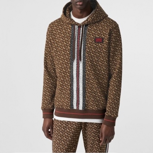 バーバリーメンズカジュアルコットンフーディr03507.ブラウン