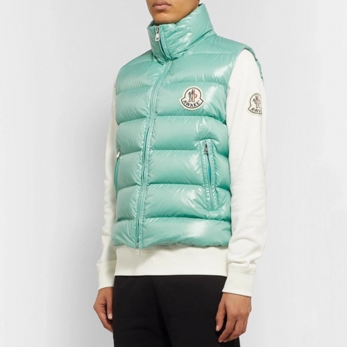 モンクレールモンクレールユニセックスパッチダウンパディングベストc02080ミント