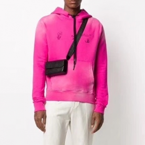 オフホワイトオフホワイトメンズコットンフーディf0624ピンク