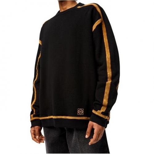 ロエベロエベユニセックスコットンスウェットシャツe0344ブラック