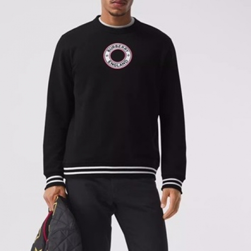 バーバリーバーバリーメンズカジュアルコットンスウェットシャツr03528ブラック