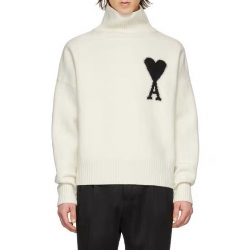 アミ-アミメンズカジュアルタートルネックセーター0075ホワイト