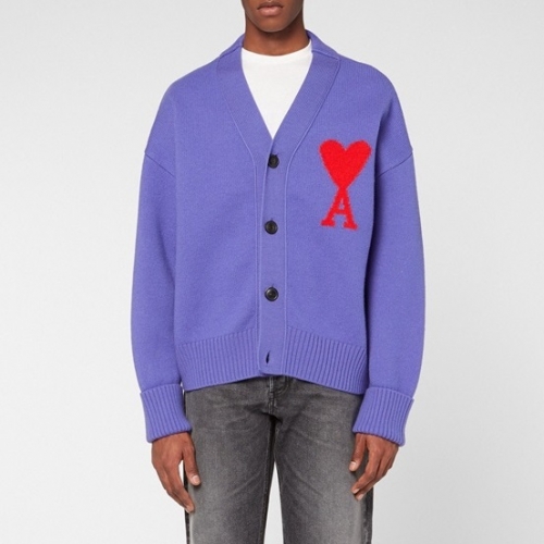 アミメンズカジュアルカーディガン0077パープル