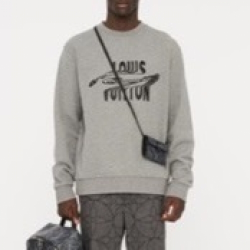 ルイヴィトンルイヴィトンメンズカジュアルコットンスウェットシャツu02527グレー