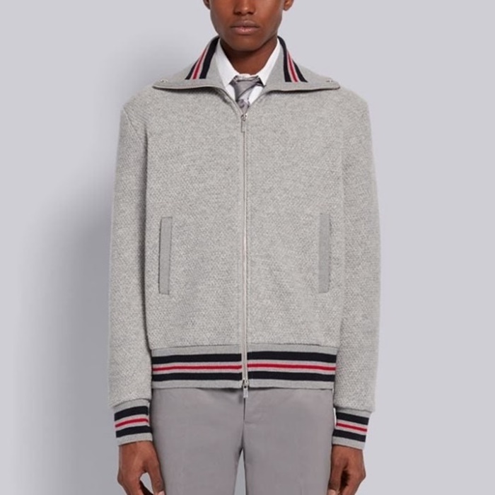 -トムブラウンメンズジップアップセーターm1158