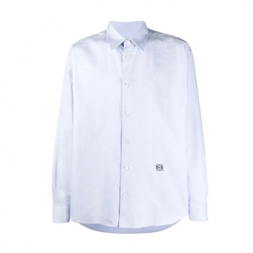 ロエベメンズビジネスコットンシャツe0350.ブルー