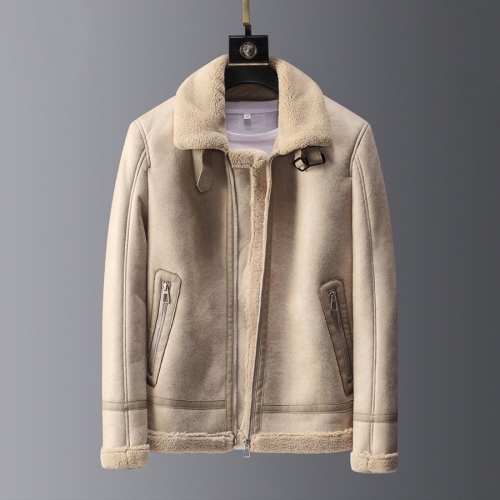 アルマーニアルマーニメンズクラシックカジュアルレザージャケットm0855ベージュ