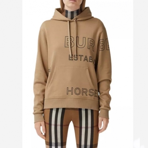 バーバリーバーバリーユニセックスカジュアルコットンフーディr03507.ブラウン