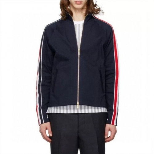 トムブラウン-トムブラウンメンズストラップクルーネック長袖Tシャツm01170ネイビー